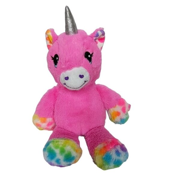 Build A Bear Unicorn Rainbow Reversible Heart Plush 9 Inch - Picture 5 of 9